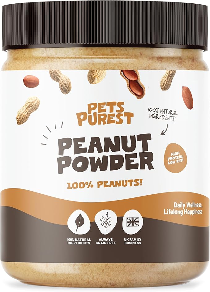 Pets Purest 100% Natural Dog Peanut Butter - Healthy Protein Treat Paste for Dogs & Puppies - Palm Oil, Wheat, Gluten Free