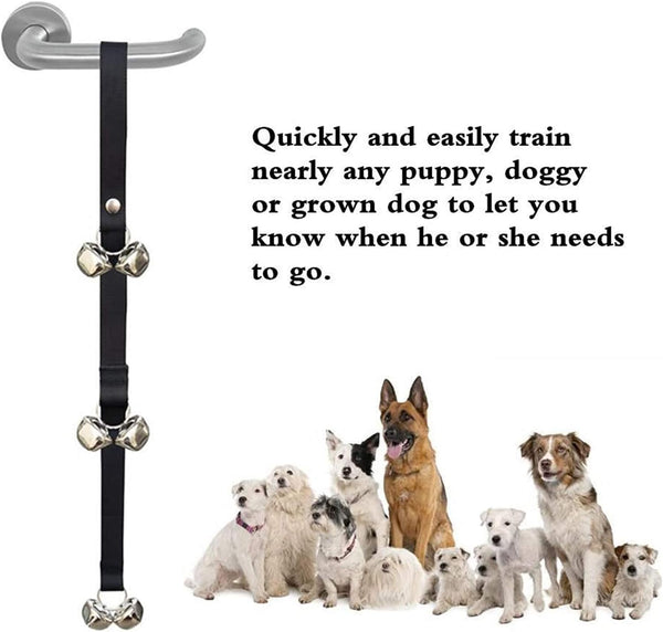 ADOGO® Dog Puppy Potty Training DoorBells - Length Adjustable Dog House Toilet Training Bells