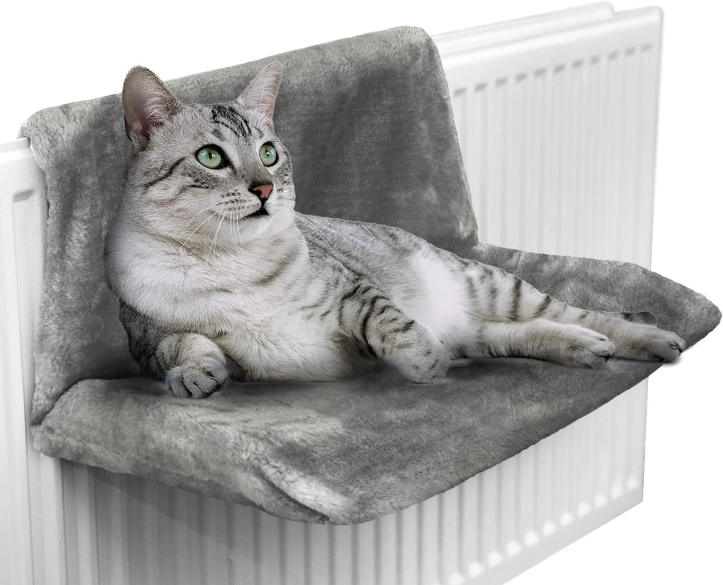 FiNeWaY Cat And Dog Radiator Bed- Warm And Cosy Pet Radiator Bed With A Strong Durable Metal Frame And Comfortable Fleece Cover -Ideal For Cats And Even Small Dogs Or Puppies